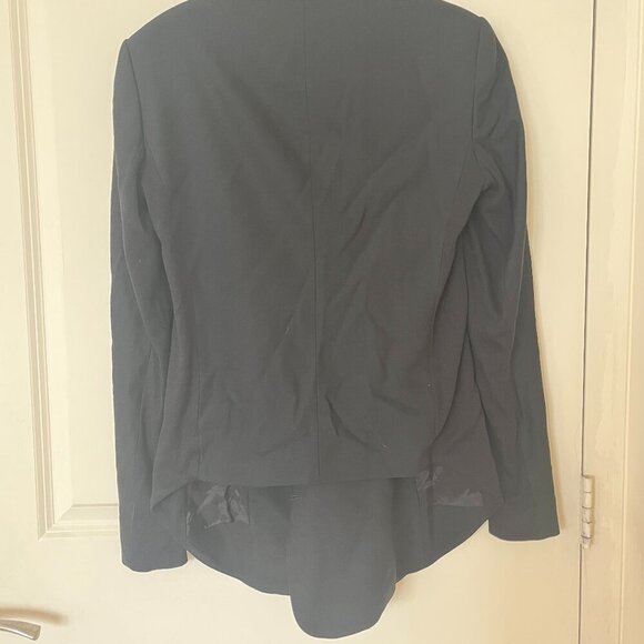 Helmut Lang Black Asymmetrical Blazer- Size 2 (Long In Front, Short In Back) - Picture 2 of 5